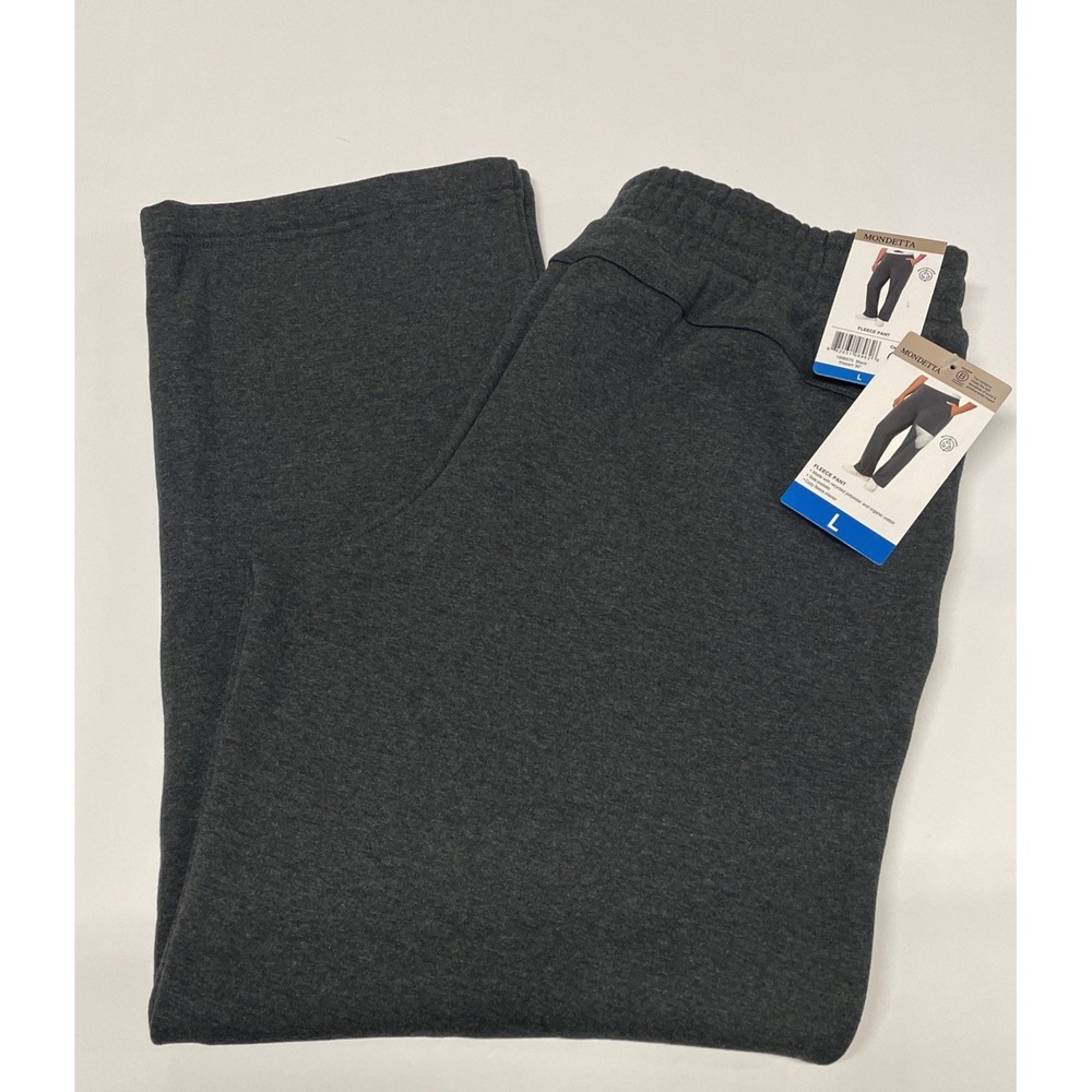 Mondetta Womens Pull-On Fleece Pants Black Large 1906570